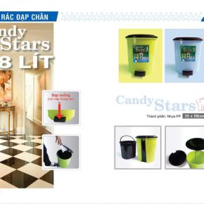 Thùng rác đạp tròn Candy 8L